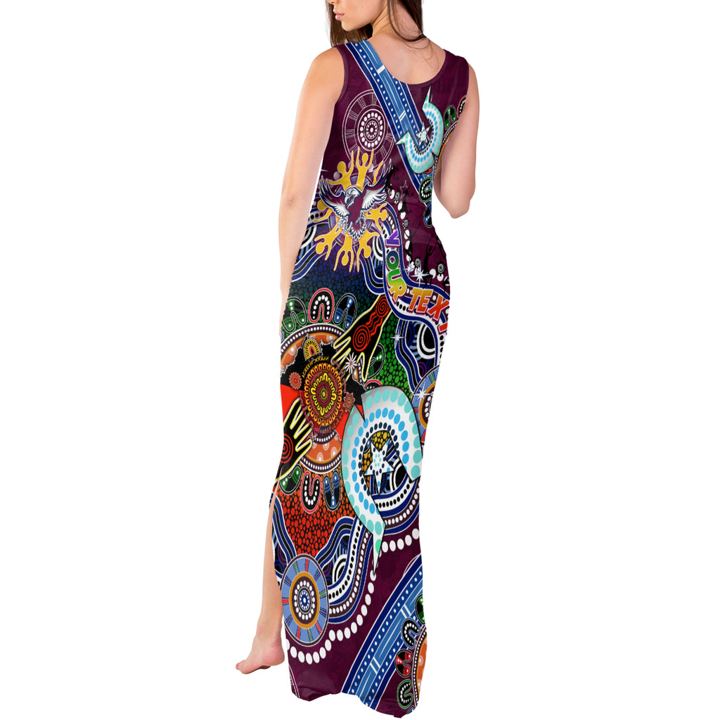 Personalised Eagles NAIDOC Week 2024 Tank Maxi Dress Australia Aboriginal Dot Painting