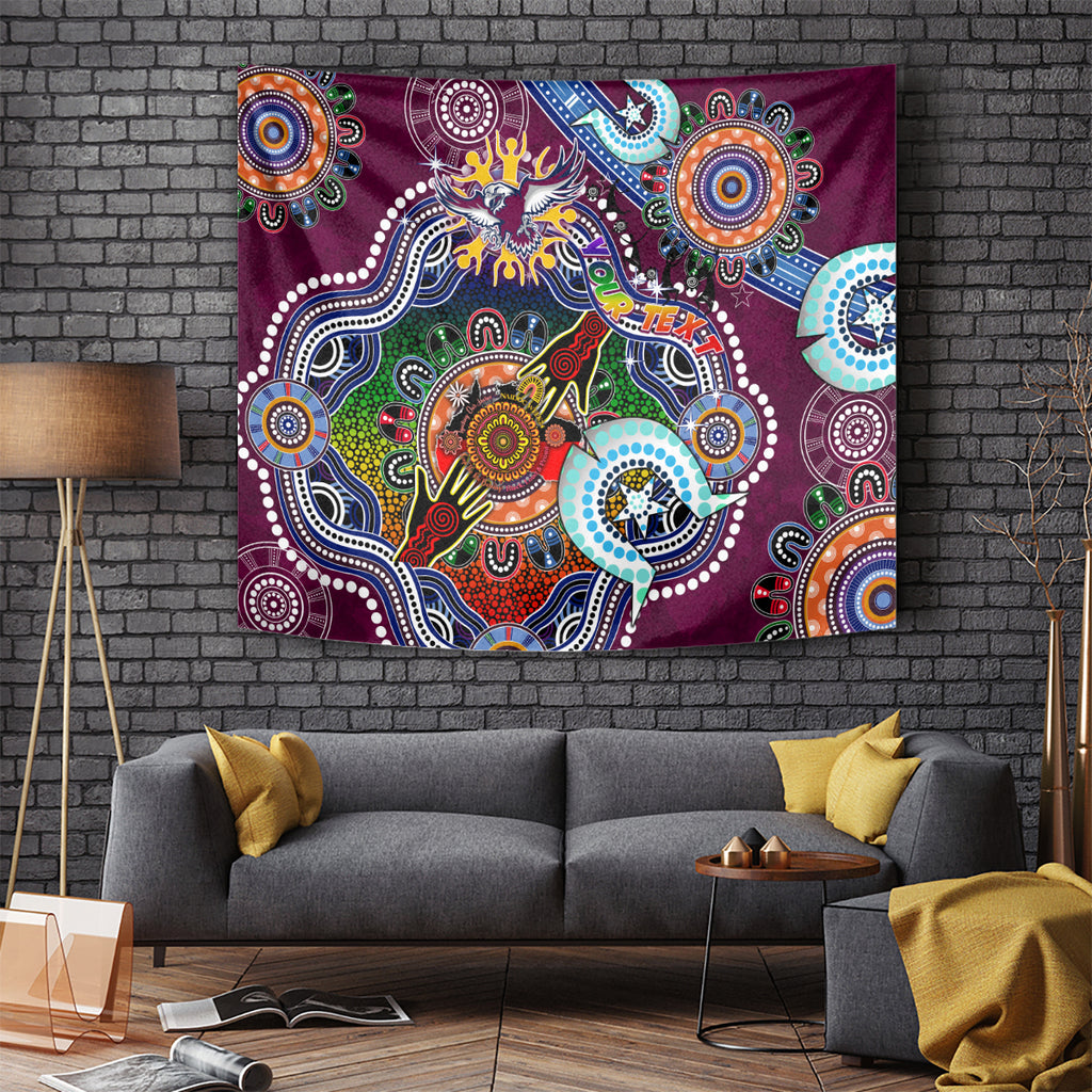 Personalised Eagles NAIDOC Week 2024 Tapestry Australia Aboriginal Dot Painting
