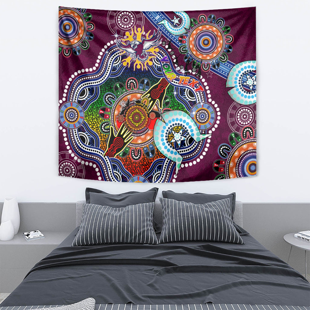 Personalised Eagles NAIDOC Week 2024 Tapestry Australia Aboriginal Dot Painting