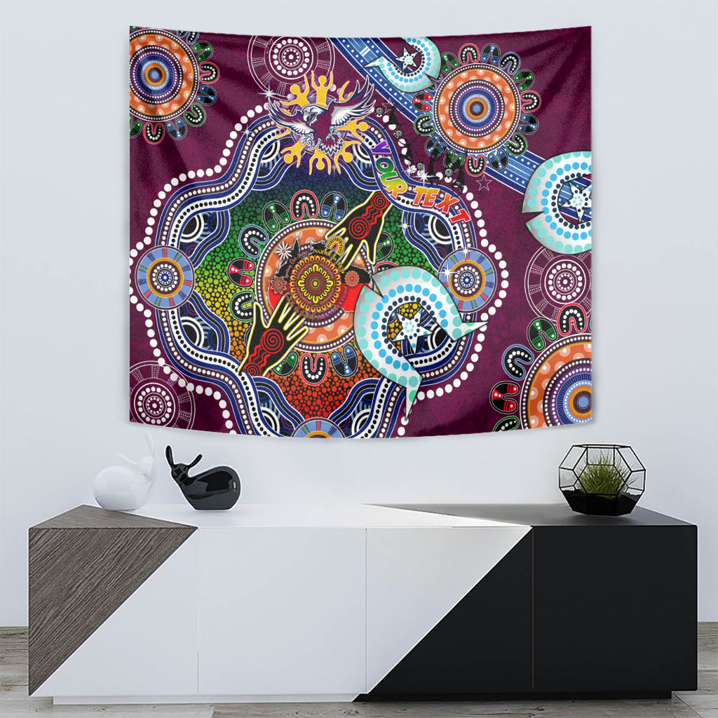 Personalised Eagles NAIDOC Week 2024 Tapestry Australia Aboriginal Dot Painting