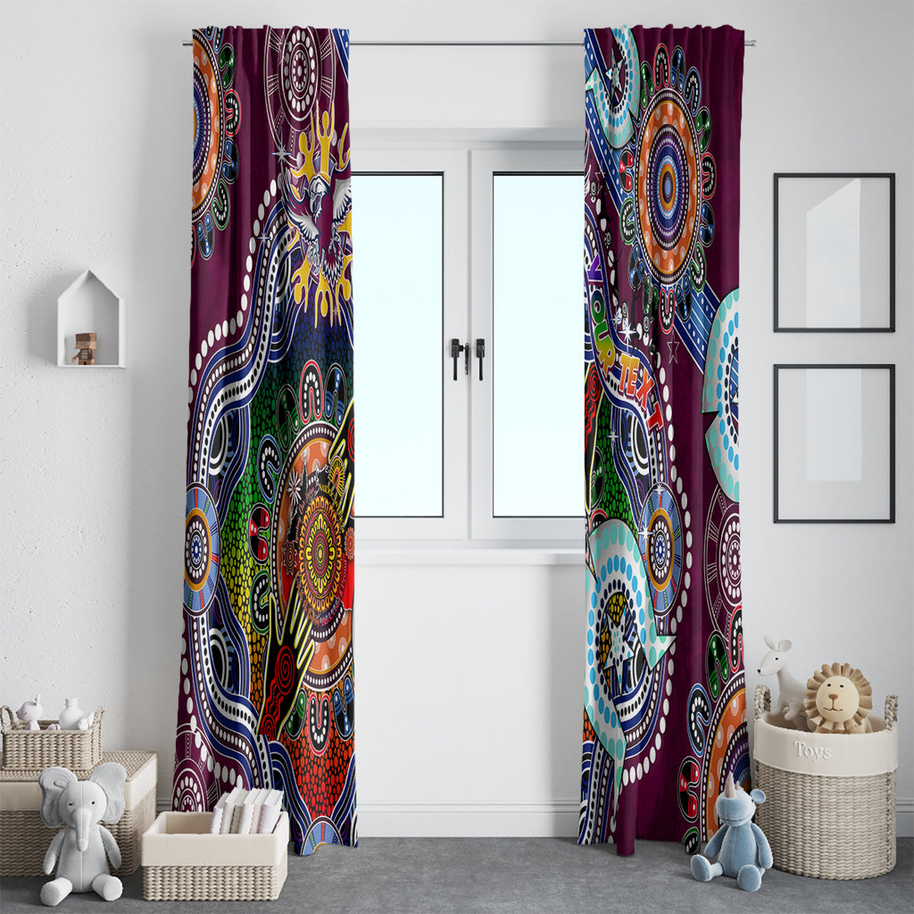 Personalised Eagles NAIDOC Week 2024 Window Curtain Australia Aboriginal Dot Painting