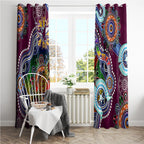 Personalised Eagles NAIDOC Week 2024 Window Curtain Australia Aboriginal Dot Painting