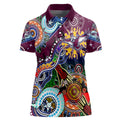 Personalised Eagles NAIDOC Week 2024 Women Polo Shirt Australia Aboriginal Dot Painting