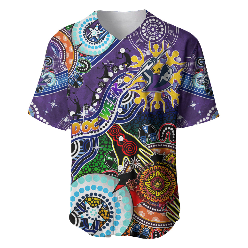 Personalised Storm NAIDOC Week 2024 Baseball Jersey Australia Aboriginal Dot Painting