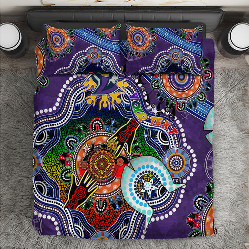 Personalised Storm NAIDOC Week 2024 Bedding Set Australia Aboriginal Dot Painting