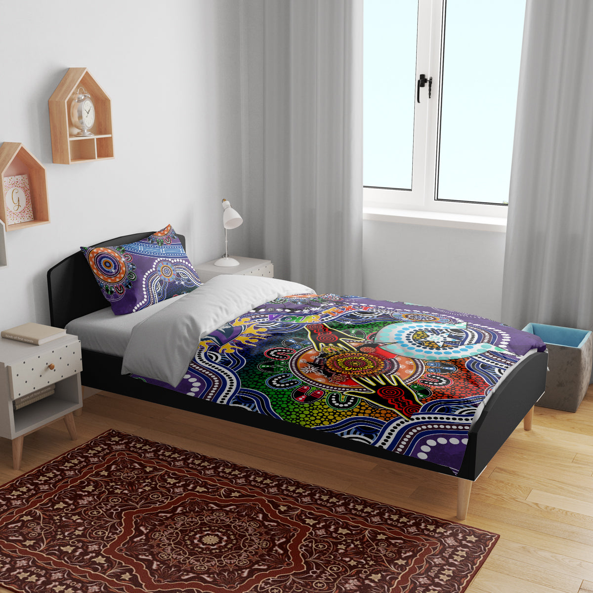Personalised Storm NAIDOC Week 2024 Bedding Set Australia Aboriginal Dot Painting