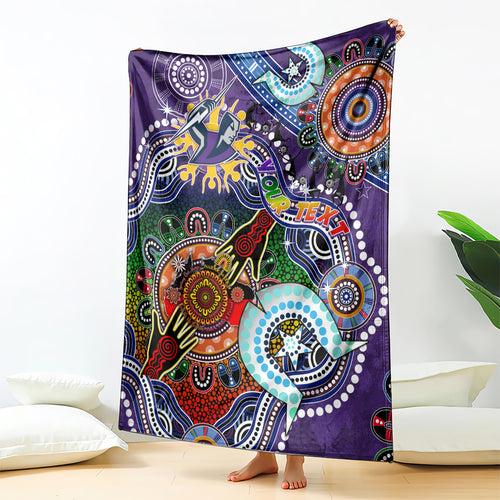 Personalised Storm NAIDOC Week 2024 Blanket Australia Aboriginal Dot Painting