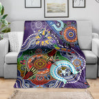Personalised Storm NAIDOC Week 2024 Blanket Australia Aboriginal Dot Painting
