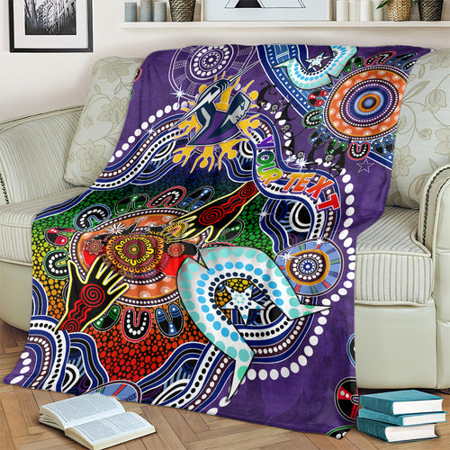 Personalised Storm NAIDOC Week 2024 Blanket Australia Aboriginal Dot Painting