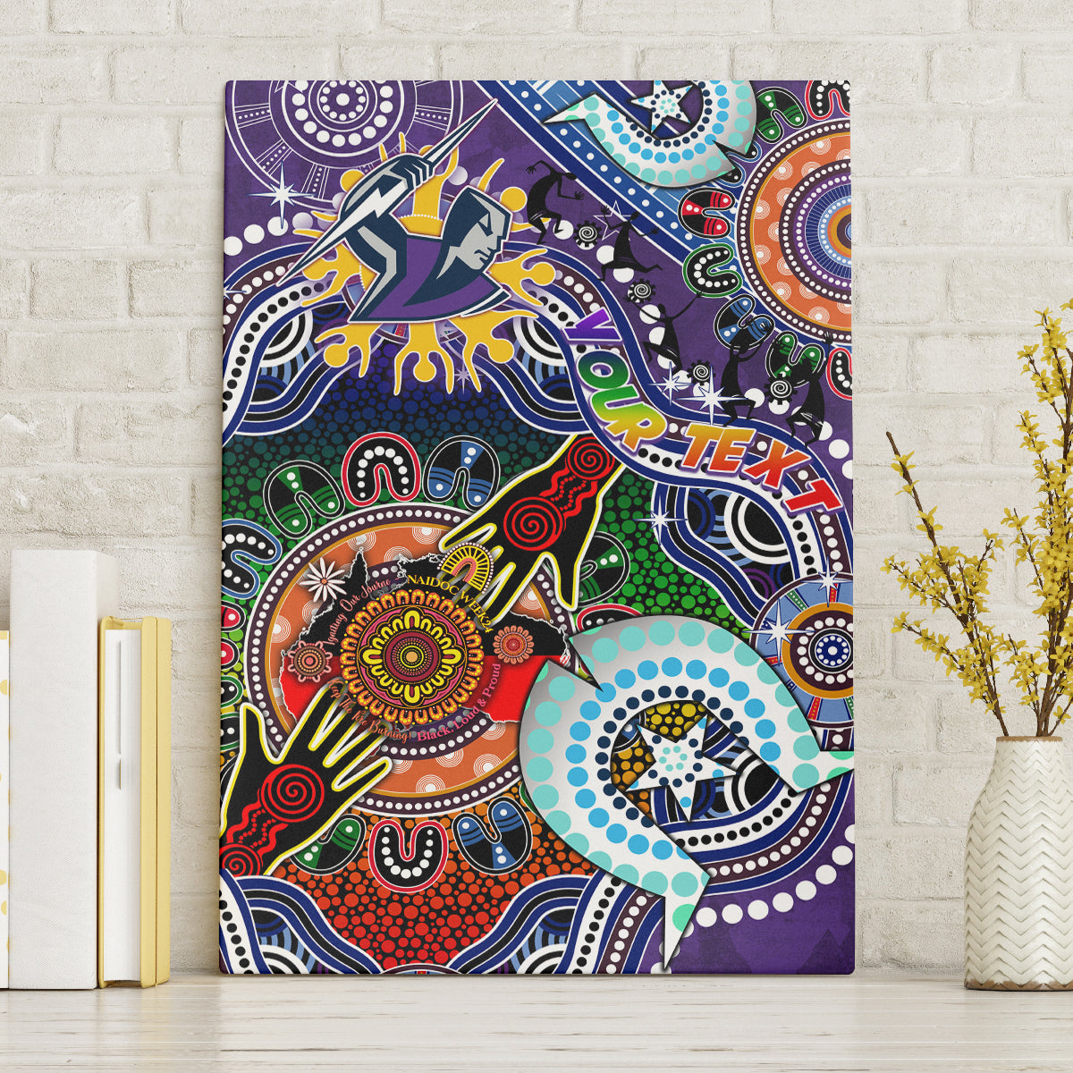 Personalised Storm NAIDOC Week 2024 Canvas Wall Art Australia Aboriginal Dot Painting