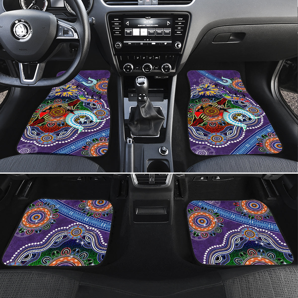 Personalised Storm NAIDOC Week 2024 Car Mats Australia Aboriginal Dot Painting