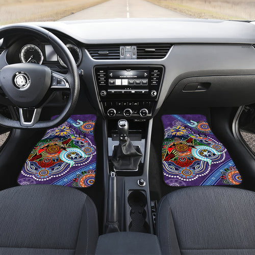 Personalised Storm NAIDOC Week 2024 Car Mats Australia Aboriginal Dot Painting