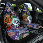 Personalised Storm NAIDOC Week 2024 Car Seat Cover Australia Aboriginal Dot Painting