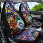 Personalised Storm NAIDOC Week 2024 Car Seat Cover Australia Aboriginal Dot Painting