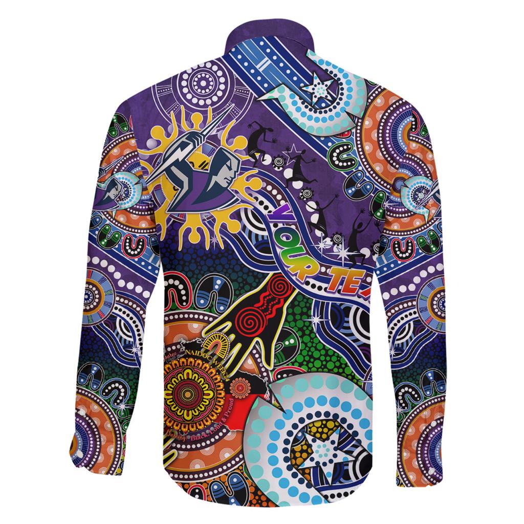 Personalised Storm NAIDOC Week 2024 Family Matching Long Sleeve Bodycon Dress and Hawaiian Shirt Australia Aboriginal Dot Painting