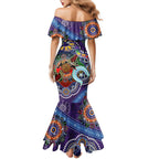 Personalised Storm NAIDOC Week 2024 Family Matching Mermaid Dress and Hawaiian Shirt Australia Aboriginal Dot Painting