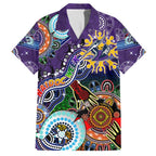 Personalised Storm NAIDOC Week 2024 Family Matching Puletasi and Hawaiian Shirt Australia Aboriginal Dot Painting