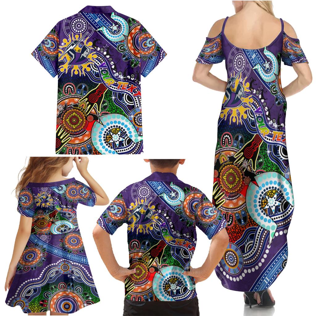 Personalised Storm NAIDOC Week 2024 Family Matching Summer Maxi Dress and Hawaiian Shirt Australia Aboriginal Dot Painting
