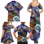 Personalised Storm NAIDOC Week 2024 Family Matching Summer Maxi Dress and Hawaiian Shirt Australia Aboriginal Dot Painting