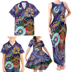 Personalised Storm NAIDOC Week 2024 Family Matching Tank Maxi Dress and Hawaiian Shirt Australia Aboriginal Dot Painting