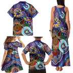 Personalised Storm NAIDOC Week 2024 Family Matching Tank Maxi Dress and Hawaiian Shirt Australia Aboriginal Dot Painting