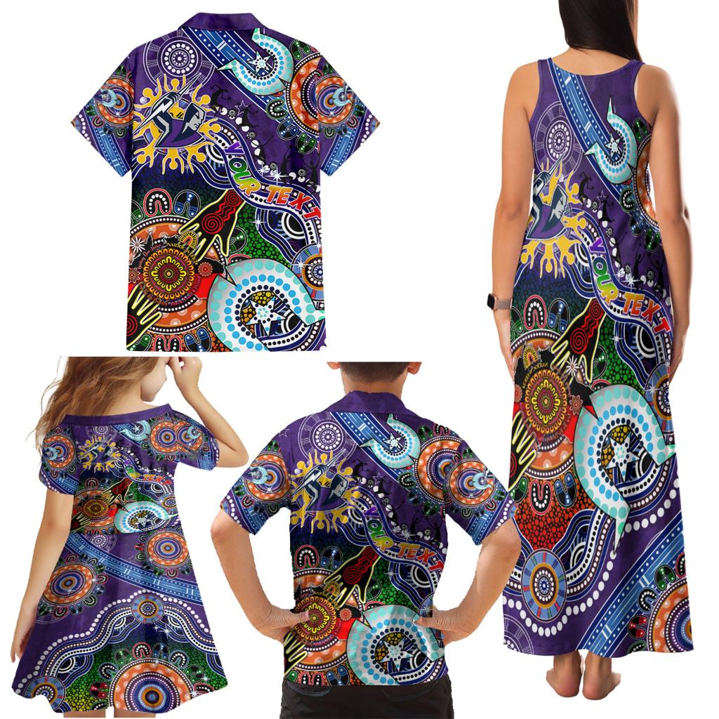 Personalised Storm NAIDOC Week 2024 Family Matching Tank Maxi Dress and Hawaiian Shirt Australia Aboriginal Dot Painting