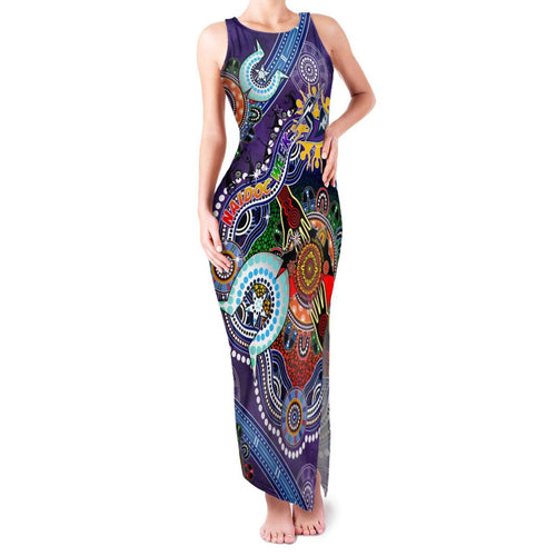 Personalised Storm NAIDOC Week 2024 Family Matching Tank Maxi Dress and Hawaiian Shirt Australia Aboriginal Dot Painting