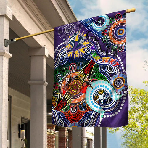 Personalised Storm NAIDOC Week 2024 Garden Flag Australia Aboriginal Dot Painting