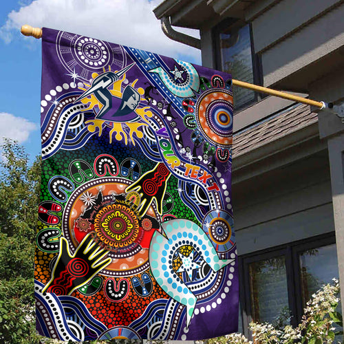 Personalised Storm NAIDOC Week 2024 Garden Flag Australia Aboriginal Dot Painting