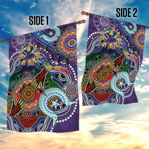 Personalised Storm NAIDOC Week 2024 Garden Flag Australia Aboriginal Dot Painting