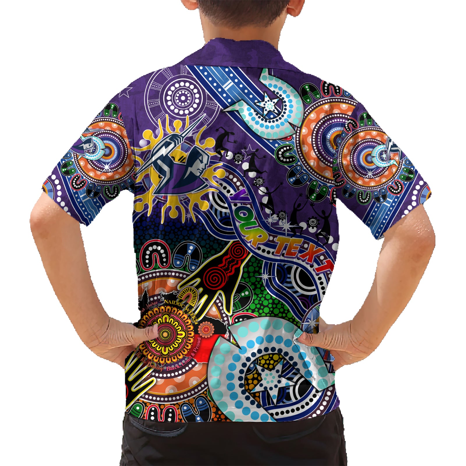 Personalised Storm NAIDOC Week 2024 Hawaiian Shirt Australia Aboriginal Dot Painting
