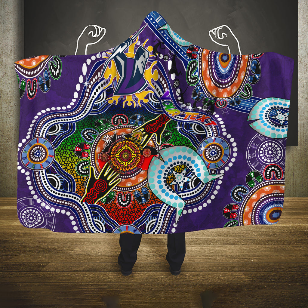 Personalised Storm NAIDOC Week 2024 Hooded Blanket Australia Aboriginal Dot Painting