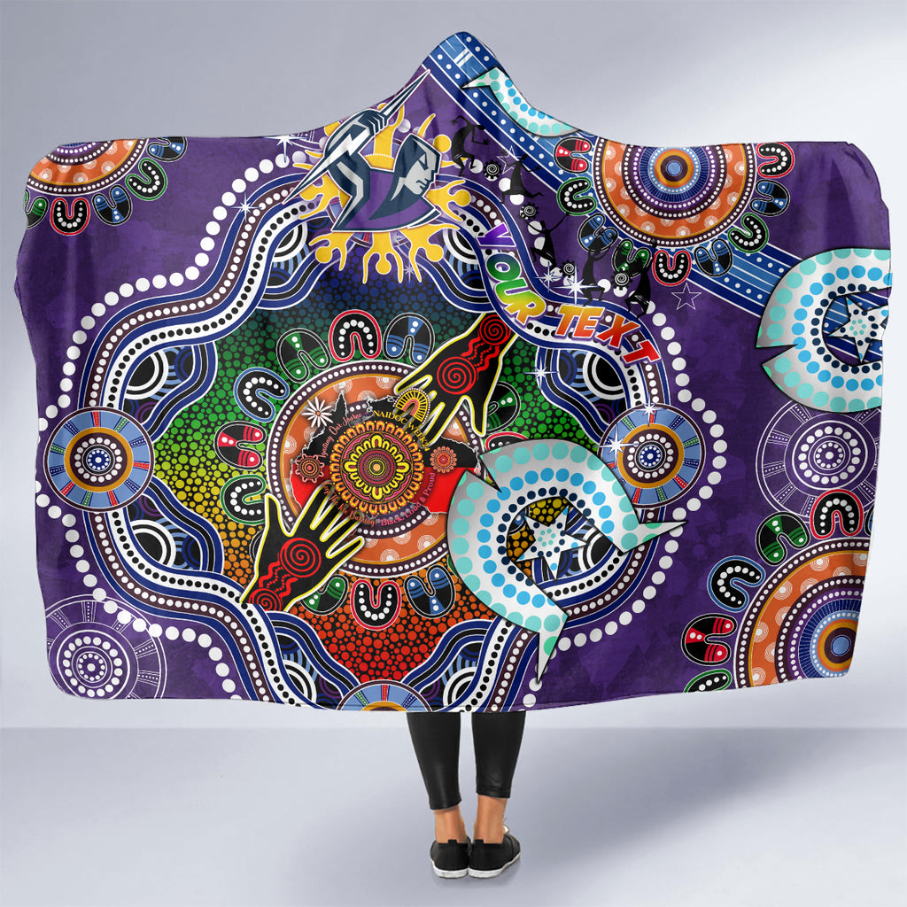 Personalised Storm NAIDOC Week 2024 Hooded Blanket Australia Aboriginal Dot Painting