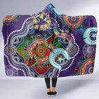 Personalised Storm NAIDOC Week 2024 Hooded Blanket Australia Aboriginal Dot Painting