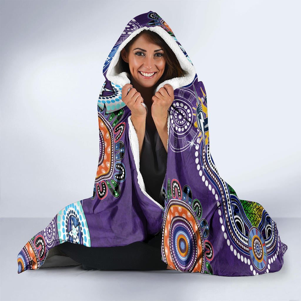 Personalised Storm NAIDOC Week 2024 Hooded Blanket Australia Aboriginal Dot Painting