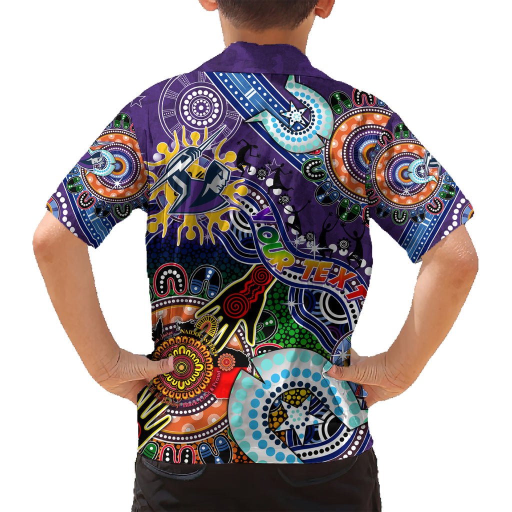 Personalised Storm NAIDOC Week 2024 Kid Hawaiian Shirt Australia Aboriginal Dot Painting