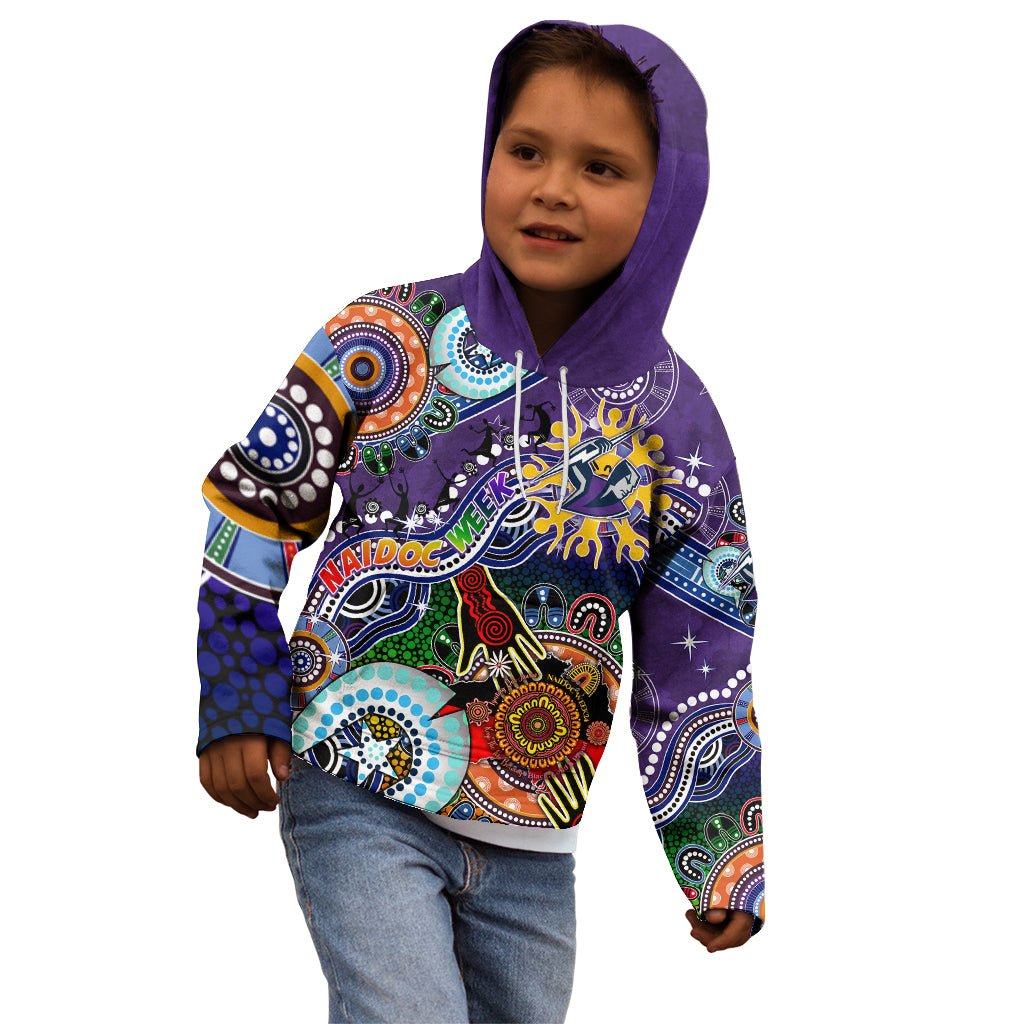 Personalised Storm NAIDOC Week 2024 Kid Hoodie Australia Aboriginal Dot Painting