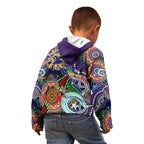 Personalised Storm NAIDOC Week 2024 Kid Hoodie Australia Aboriginal Dot Painting