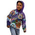 Personalised Storm NAIDOC Week 2024 Kid Hoodie Australia Aboriginal Dot Painting