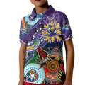 Personalised Storm NAIDOC Week 2024 Kid Polo Shirt Australia Aboriginal Dot Painting
