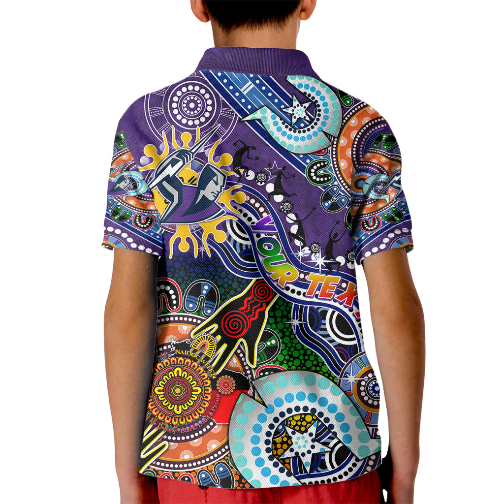 Personalised Storm NAIDOC Week 2024 Kid Polo Shirt Australia Aboriginal Dot Painting