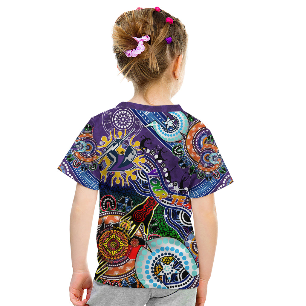 Personalised Storm NAIDOC Week 2024 Kid T Shirt Australia Aboriginal Dot Painting