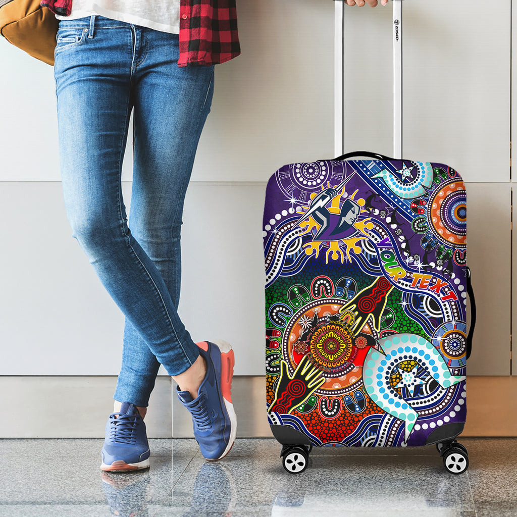 Personalised Storm NAIDOC Week 2024 Luggage Cover Australia Aboriginal Dot Painting