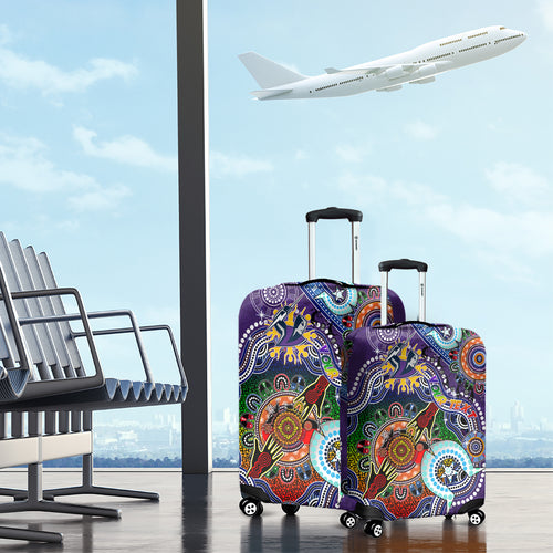 Personalised Storm NAIDOC Week 2024 Luggage Cover Australia Aboriginal Dot Painting