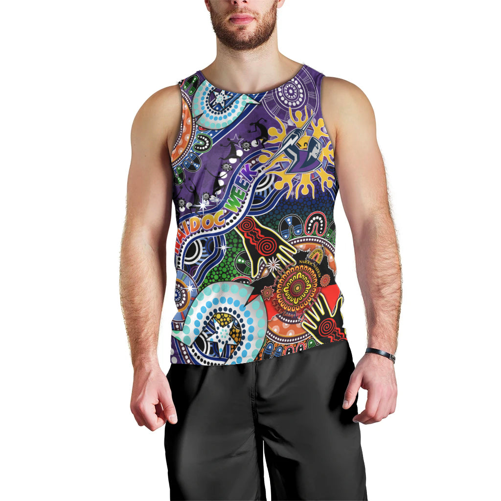 Personalised Storm NAIDOC Week 2024 Men Tank Top Australia Aboriginal Dot Painting