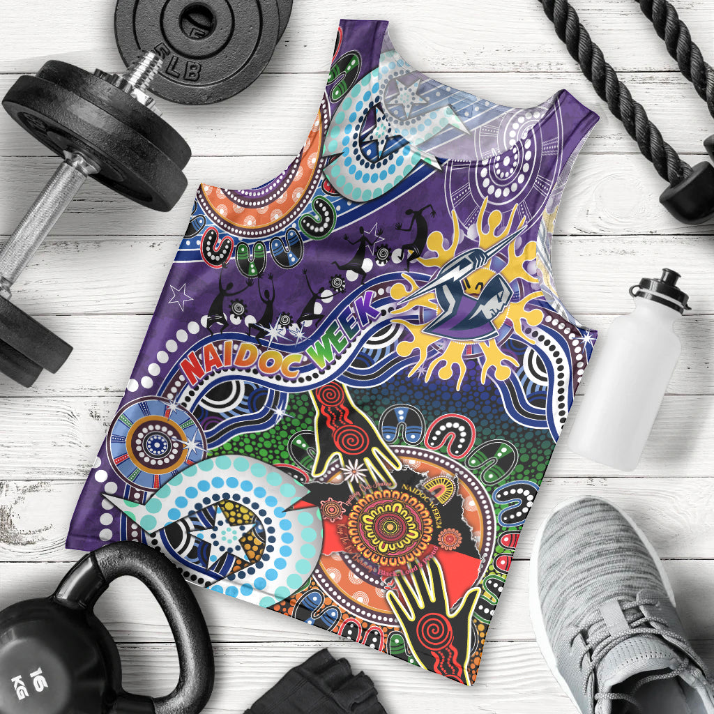 Personalised Storm NAIDOC Week 2024 Men Tank Top Australia Aboriginal Dot Painting