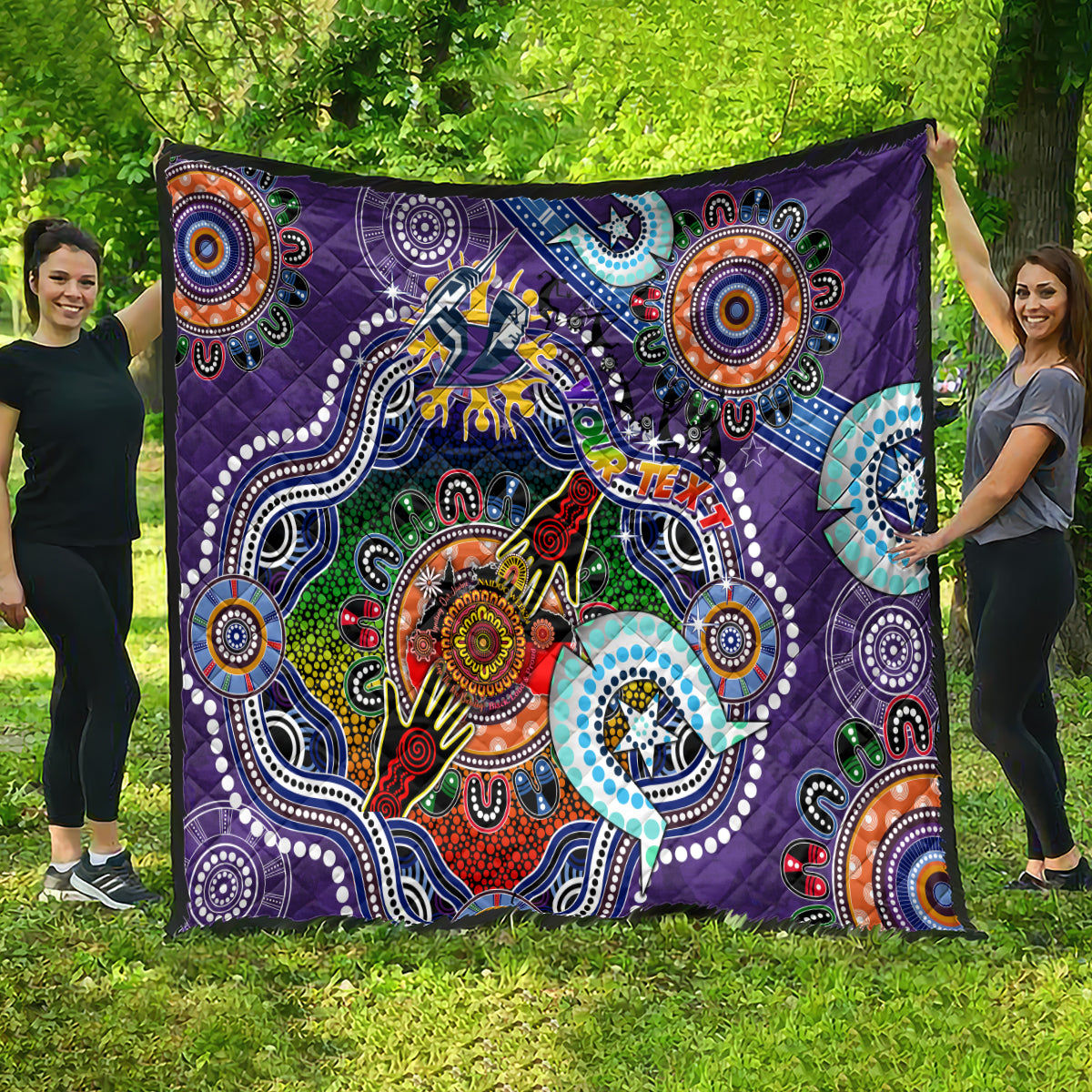 Personalised Storm NAIDOC Week 2024 Quilt Australia Aboriginal Dot Painting