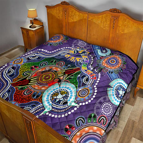 Personalised Storm NAIDOC Week 2024 Quilt Australia Aboriginal Dot Painting
