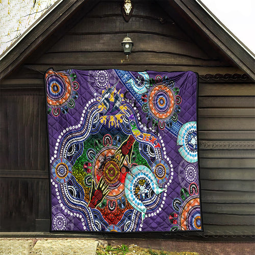 Personalised Storm NAIDOC Week 2024 Quilt Australia Aboriginal Dot Painting