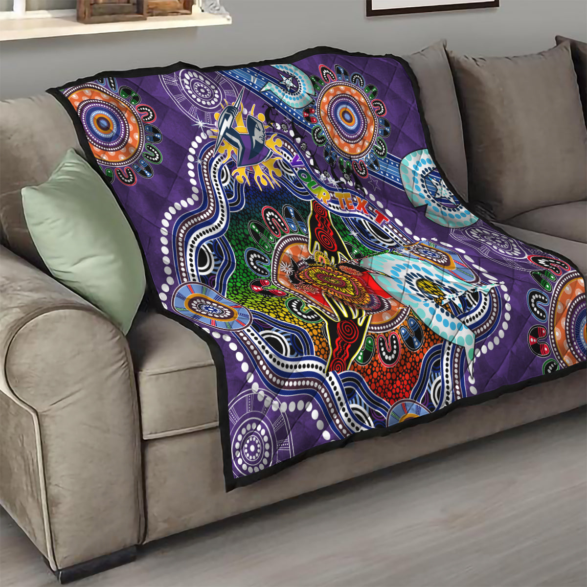 Personalised Storm NAIDOC Week 2024 Quilt Australia Aboriginal Dot Painting